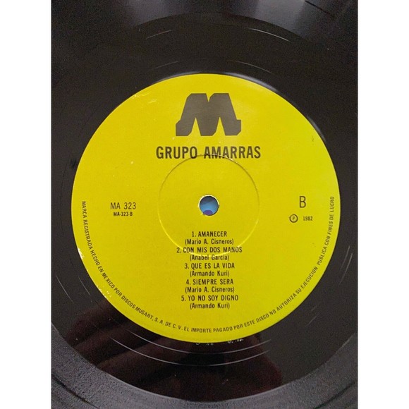 Grupo Amarras Self Titled LP Discos Musart MA-323 + lyric sheet NM Mexico Import - Picture 9 of 9
